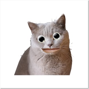 Googly Eyes Cat Posters and Art